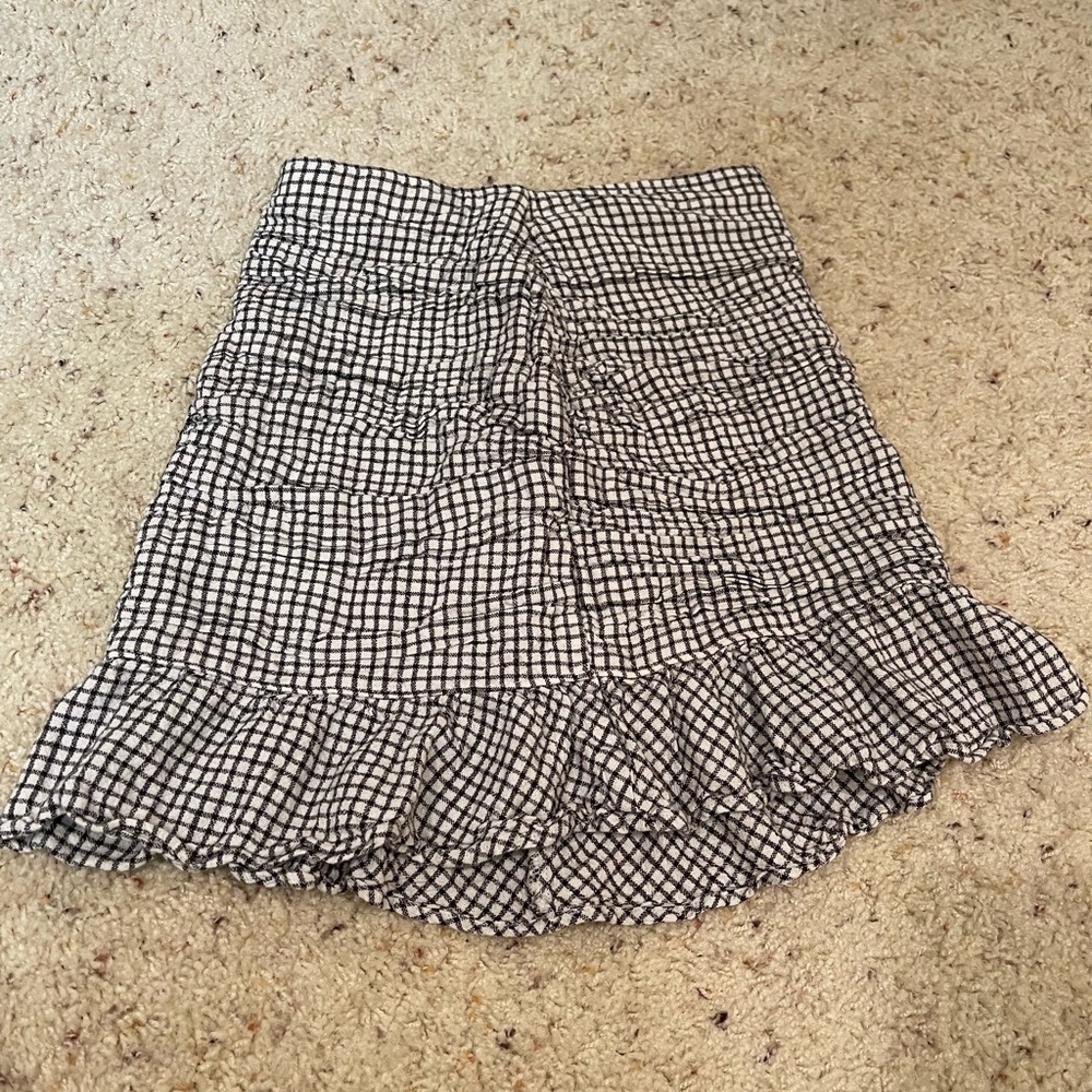 Gingham mini skirt